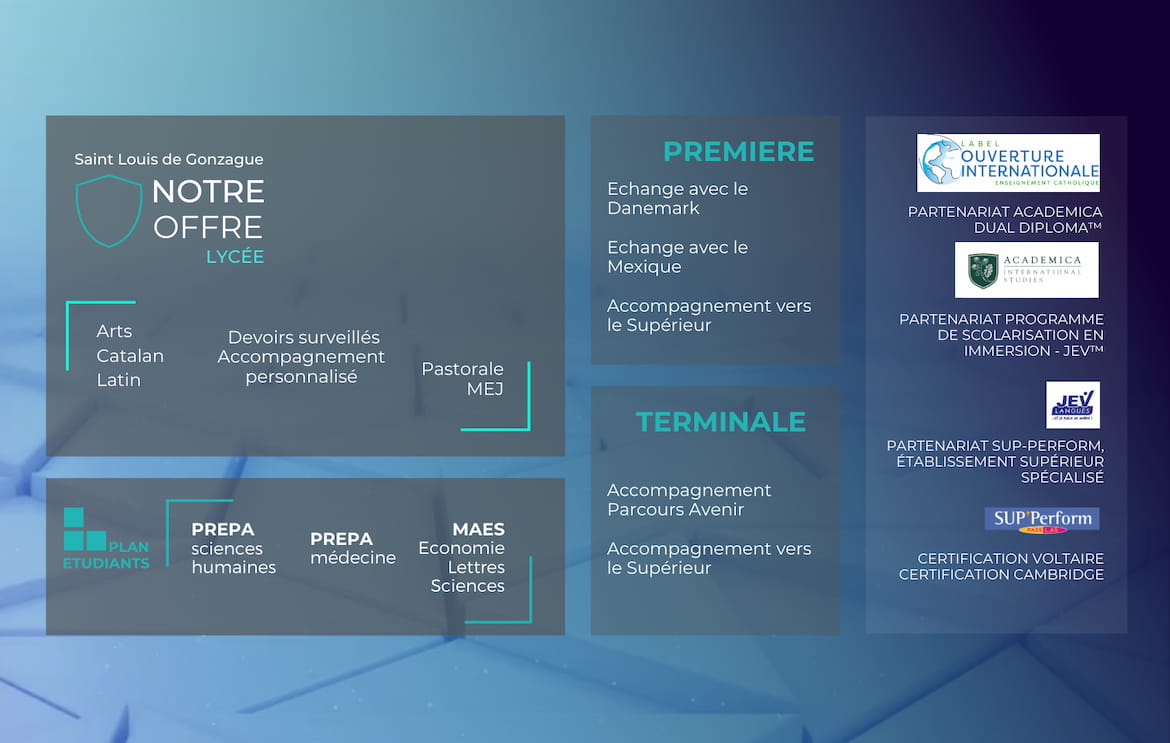 Description de l'offre du lycée Saint-Louis de Gonzague